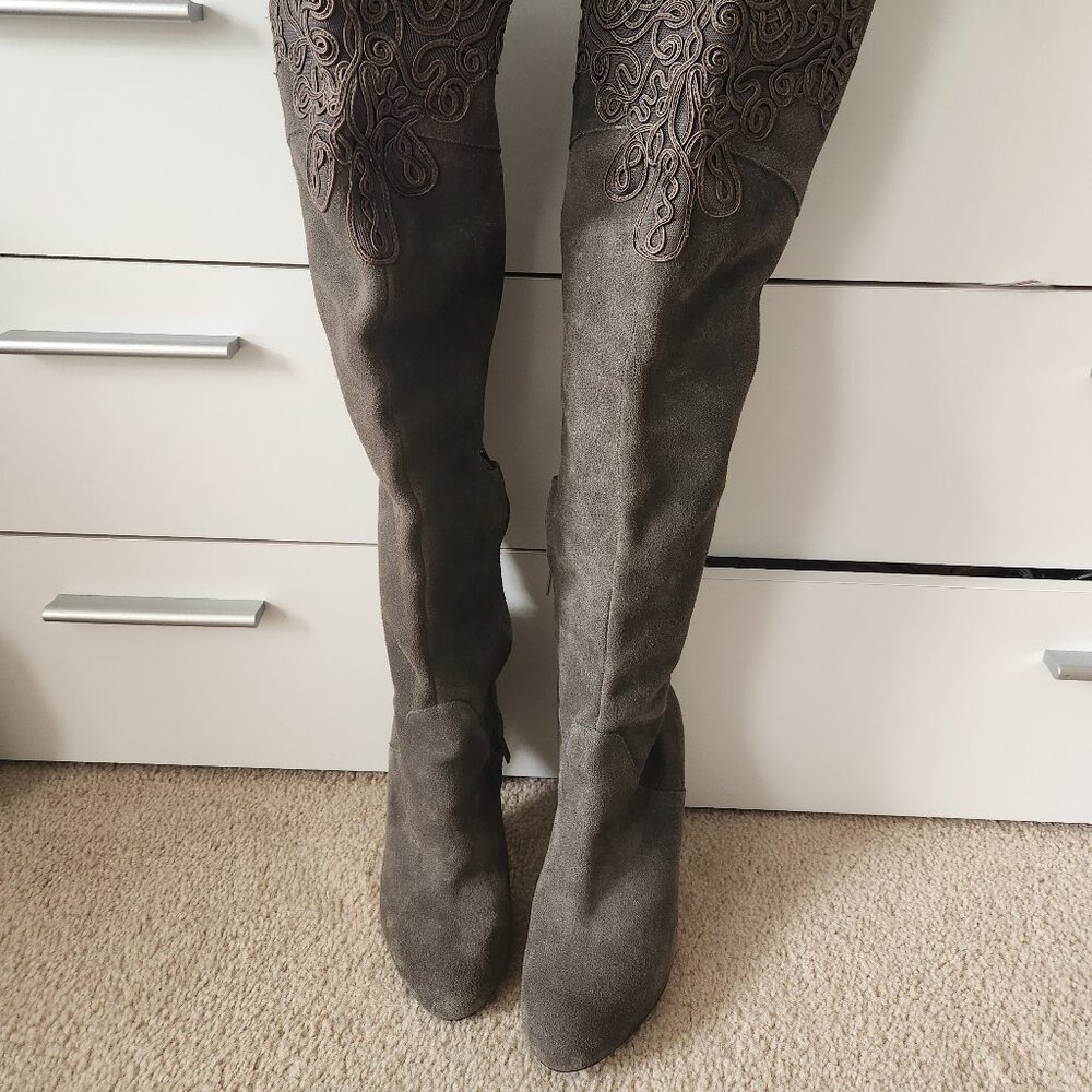 Colin Stuart Over the Knee Suede boots